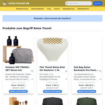 Screenshot reise-travel.de