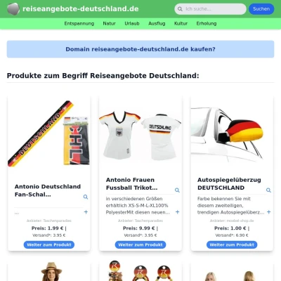 Screenshot reiseangebote-deutschland.de