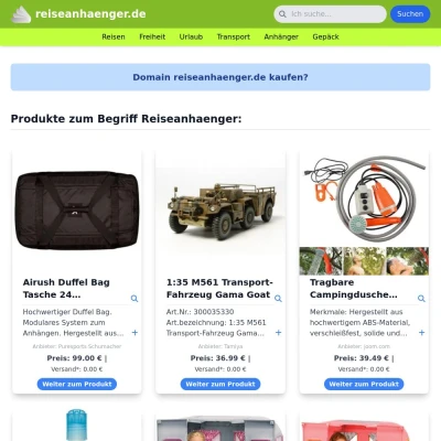 Screenshot reiseanhaenger.de