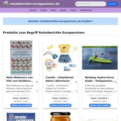 Screenshot reiseberichte-europareisen.de