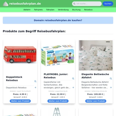 Screenshot reisebusfahrplan.de