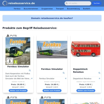 Screenshot reisebusservice.de