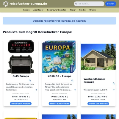 Screenshot reisefuehrer-europa.de