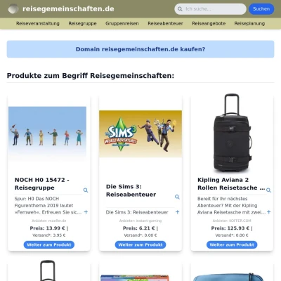 Screenshot reisegemeinschaften.de