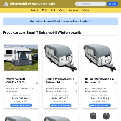 Screenshot reisemobil-wintervorzelt.de