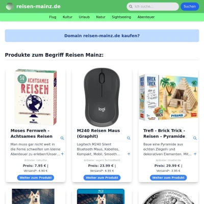 Screenshot reisen-mainz.de