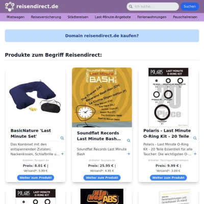 Screenshot reisendirect.de