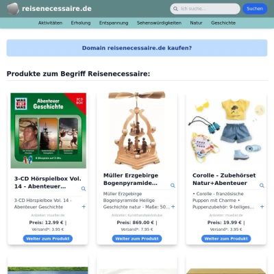 Screenshot reisenecessaire.de