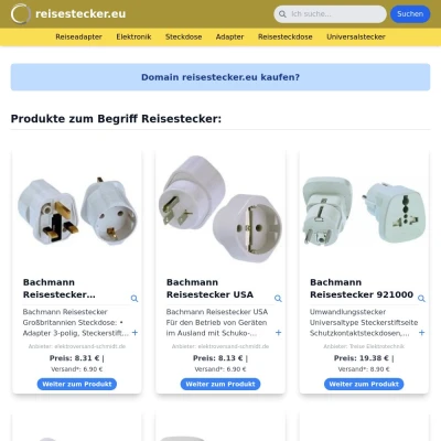 Screenshot reisestecker.eu