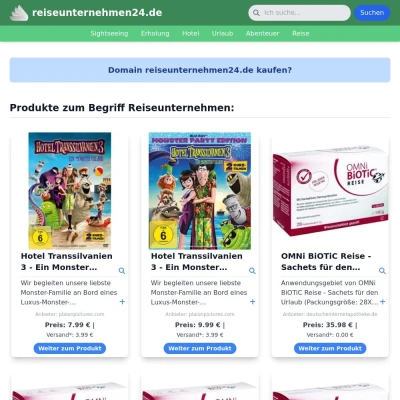 Screenshot reiseunternehmen24.de