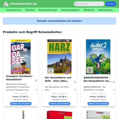 Screenshot reisewebsites.de