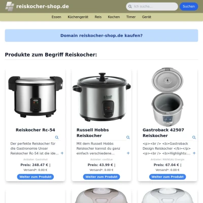 Screenshot reiskocher-shop.de