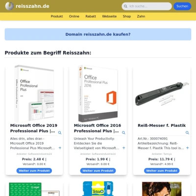 Screenshot reisszahn.de
