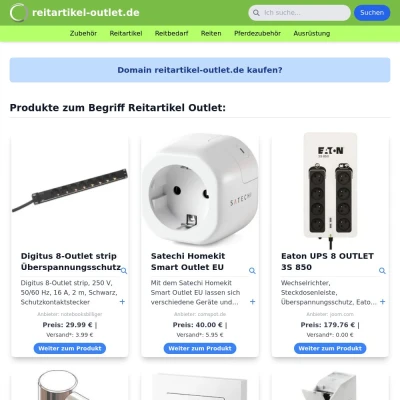 Screenshot reitartikel-outlet.de