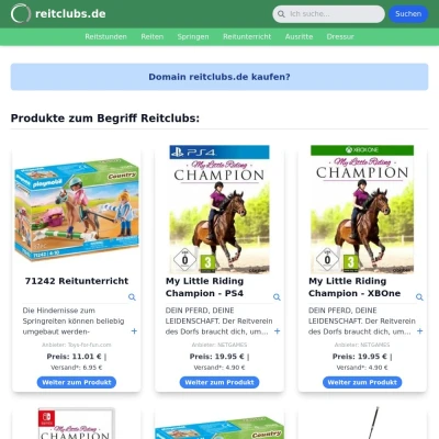 Screenshot reitclubs.de