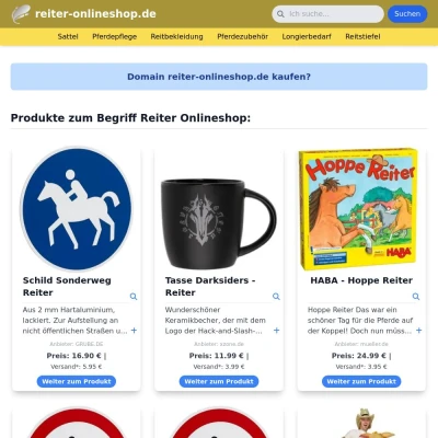 Screenshot reiter-onlineshop.de