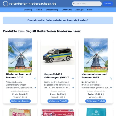 Screenshot reiterferien-niedersachsen.de