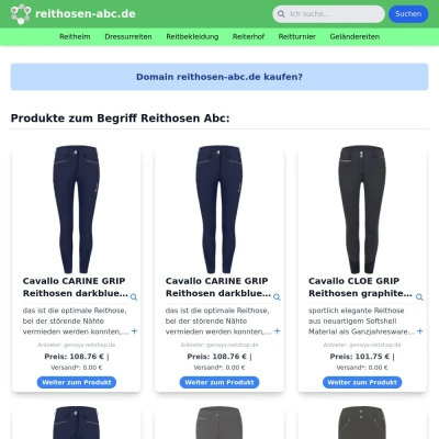 Screenshot reithosen-abc.de