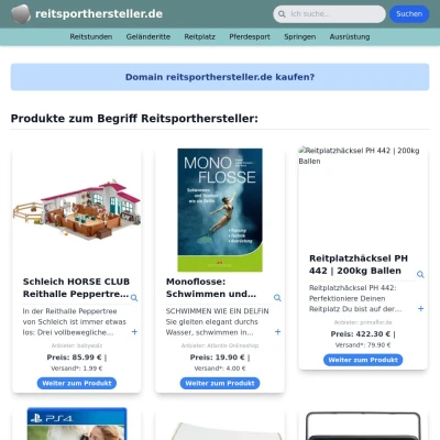 Screenshot reitsporthersteller.de