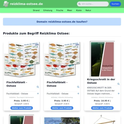Screenshot reizklima-ostsee.de