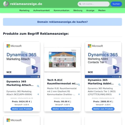 Screenshot reklameanzeige.de