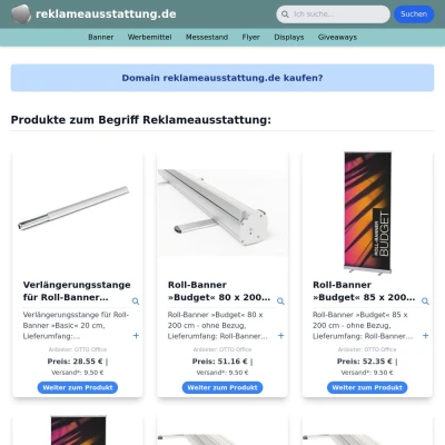 Screenshot reklameausstattung.de