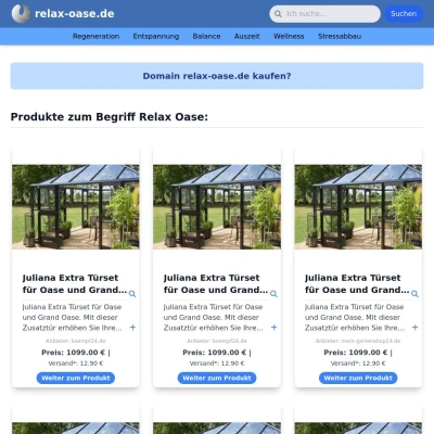 Screenshot relax-oase.de
