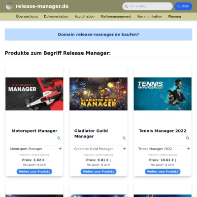 Screenshot release-manager.de