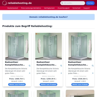 Screenshot reliablehosting.de