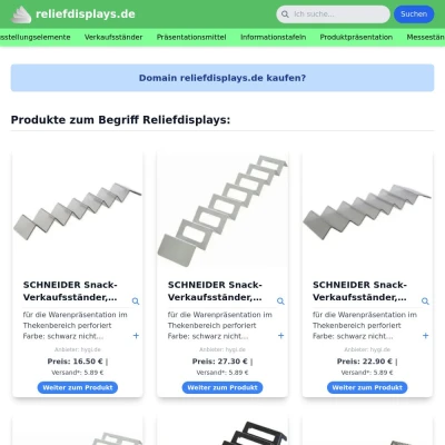 Screenshot reliefdisplays.de