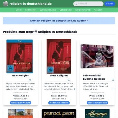 Screenshot religion-in-deutschland.de