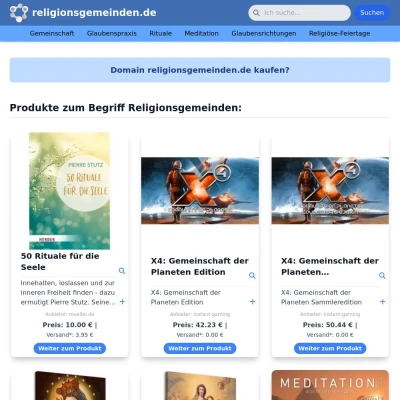 Screenshot religionsgemeinden.de