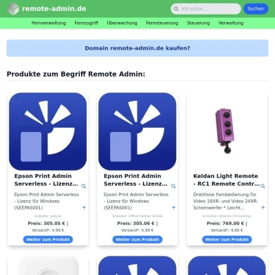 Screenshot remote-admin.de