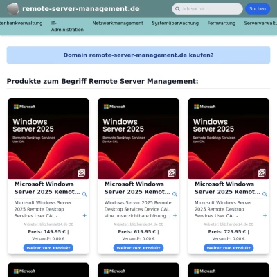 Screenshot remote-server-management.de