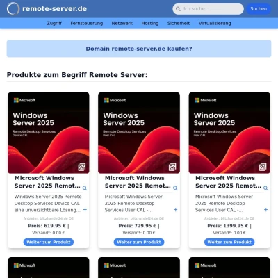 Screenshot remote-server.de