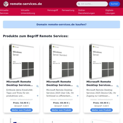 Screenshot remote-services.de