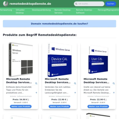 Screenshot remotedesktopdienste.de
