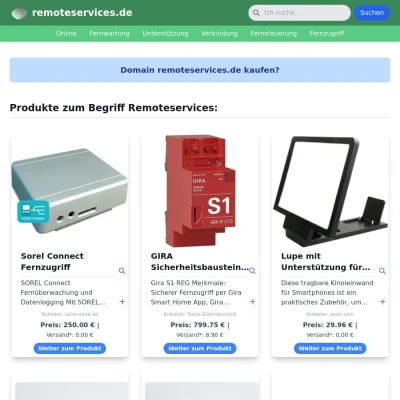 Screenshot remoteservices.de