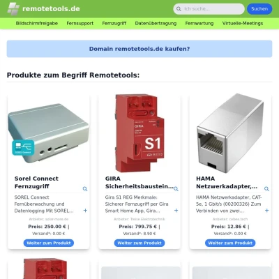 Screenshot remotetools.de