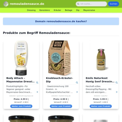 Screenshot remouladensauce.de