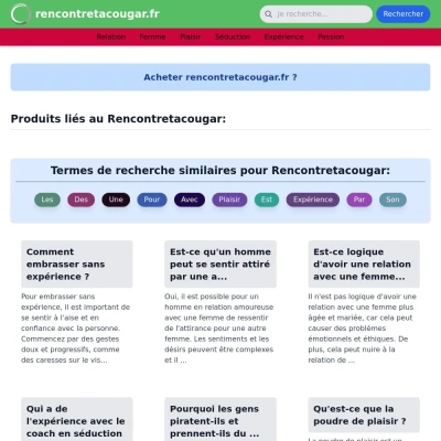 Screenshot rencontretacougar.fr