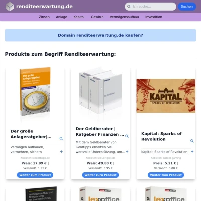 Screenshot renditeerwartung.de