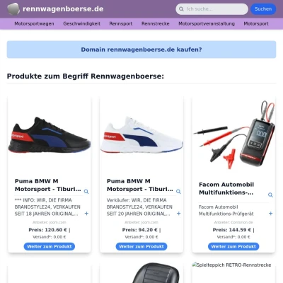 Screenshot rennwagenboerse.de