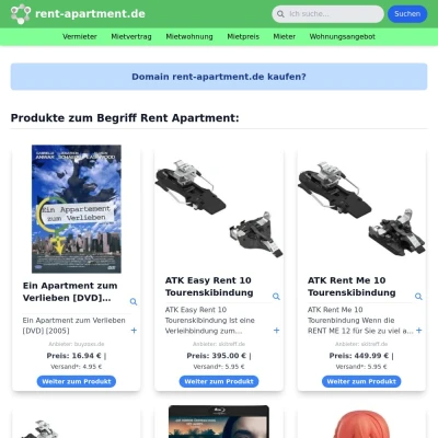 Screenshot rent-apartment.de