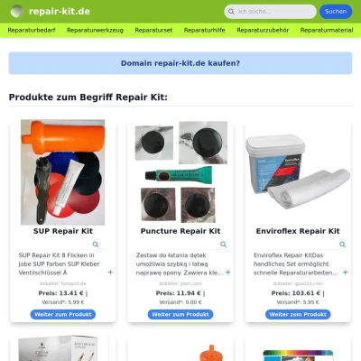 Screenshot repair-kit.de