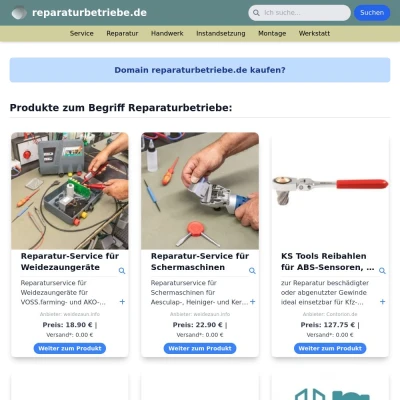Screenshot reparaturbetriebe.de