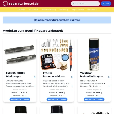 Screenshot reparaturbeutel.de