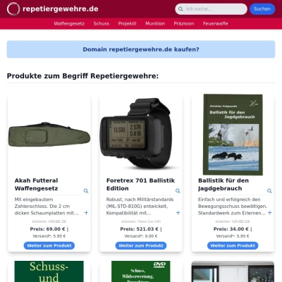 Screenshot repetiergewehre.de