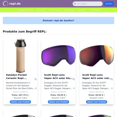 Screenshot repl.de