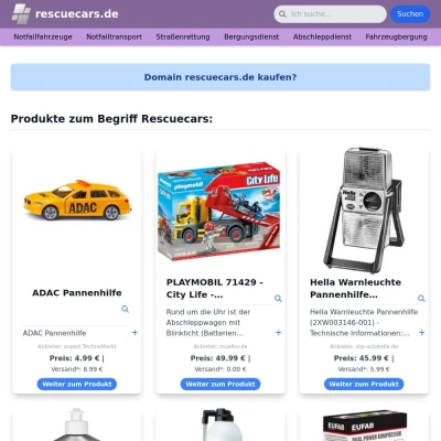 Screenshot rescuecars.de